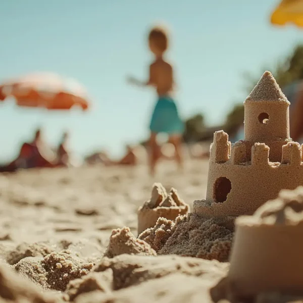La grande plage de Barneville et de Carteret est un immense terrain jeu pour les famille